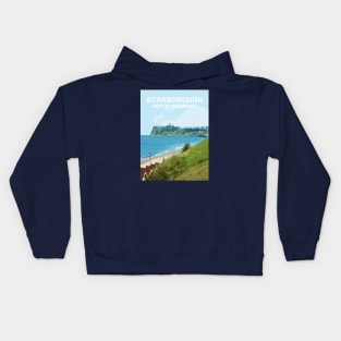 Scarborough North Yorkshire. Travel poster Kids Hoodie